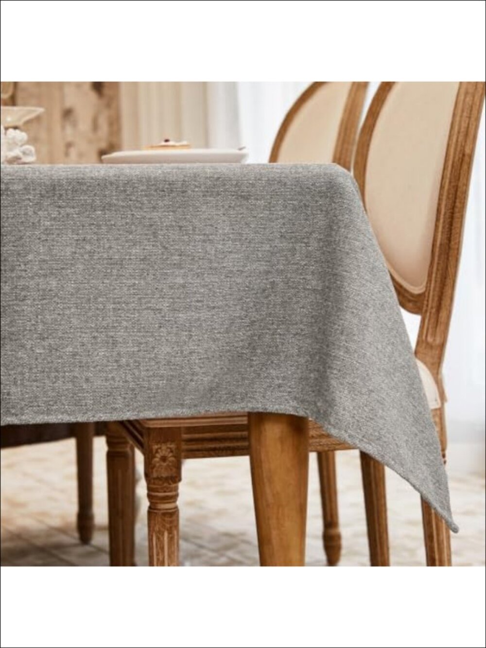 Linen Textured Waterproof Wrinkle-Free Tablecloth Rectangular Dining Cover